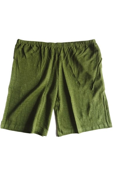 Hampashorts med fickor Oliv 