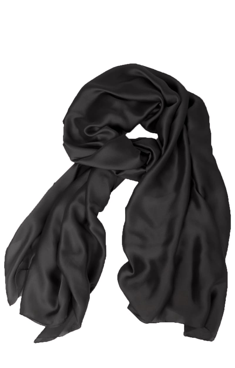 black silk shawl