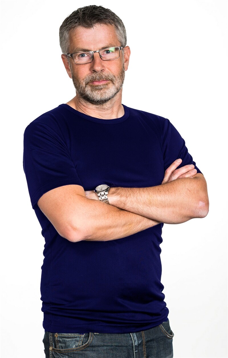 T-shirt siden blå