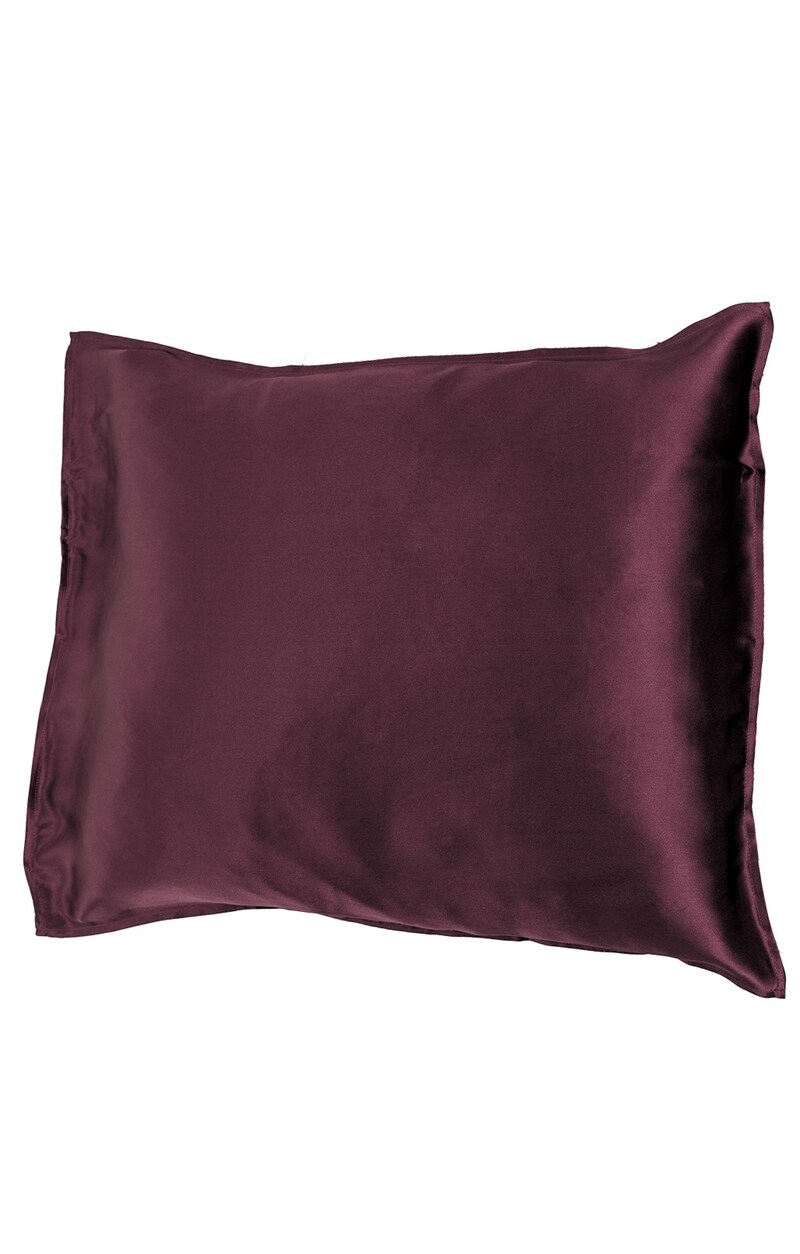 Sidenörngott satin 50x60 cm, Mörklila