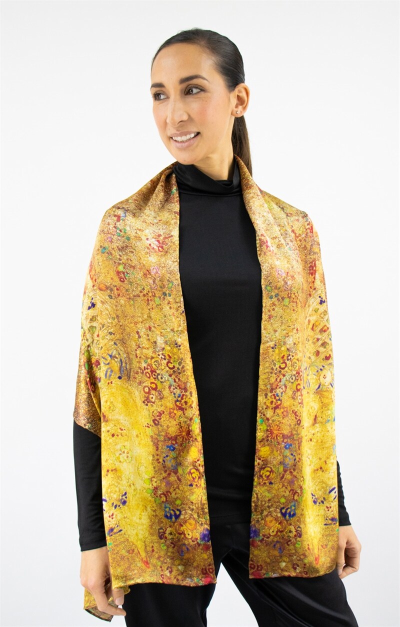Sidensjal Klimt