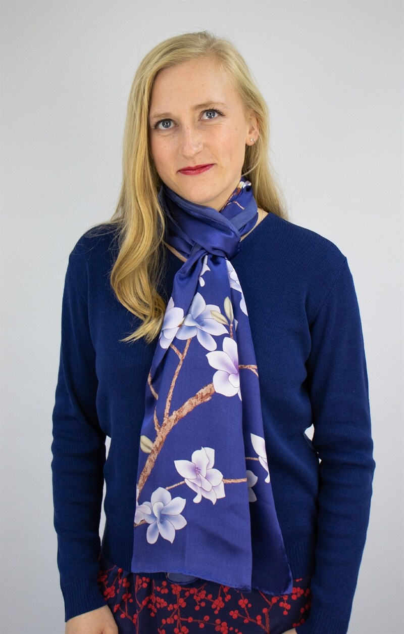 Sidensjal Magnolia