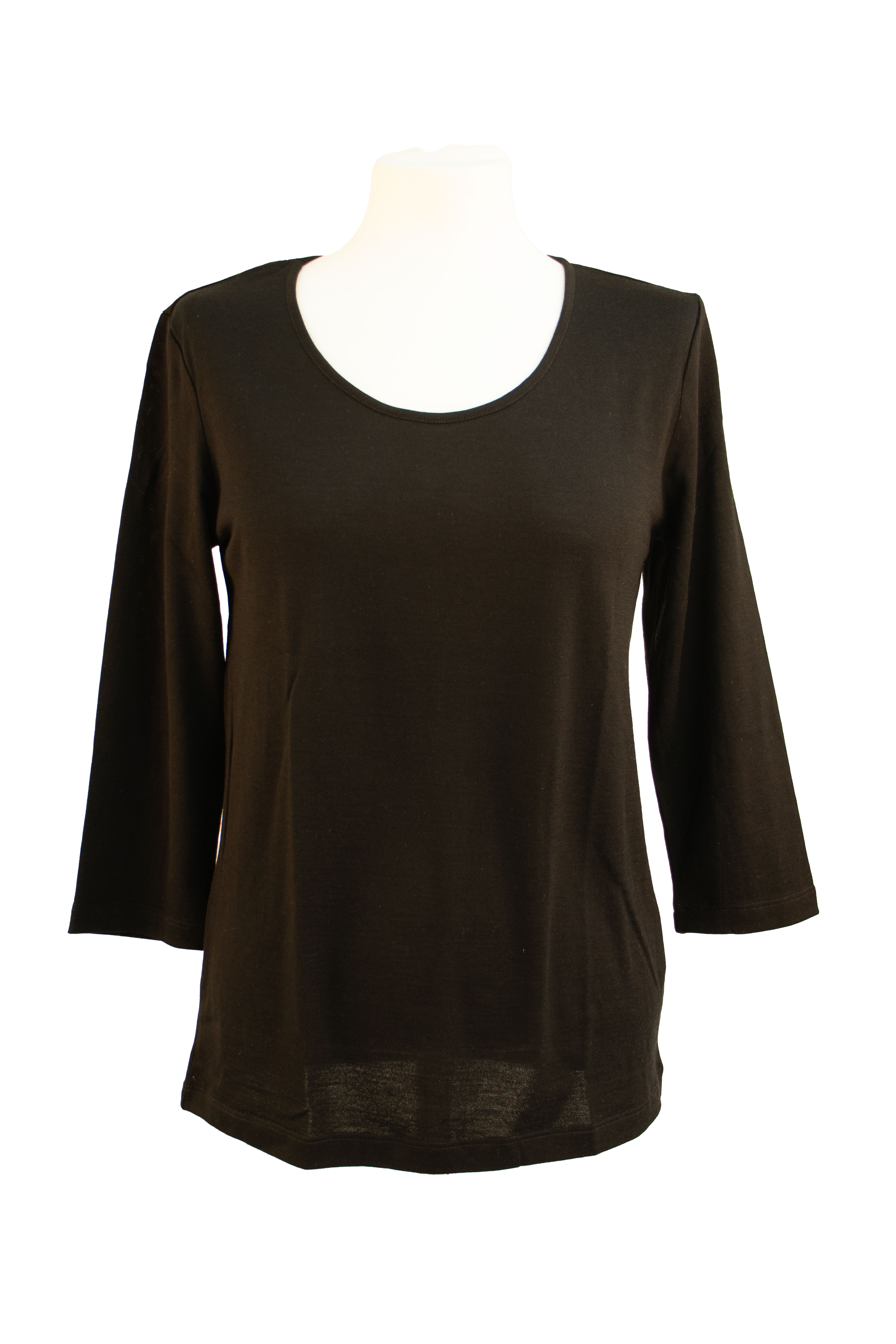 Blusliv 3/4 ärm WOOLSILK, Svart