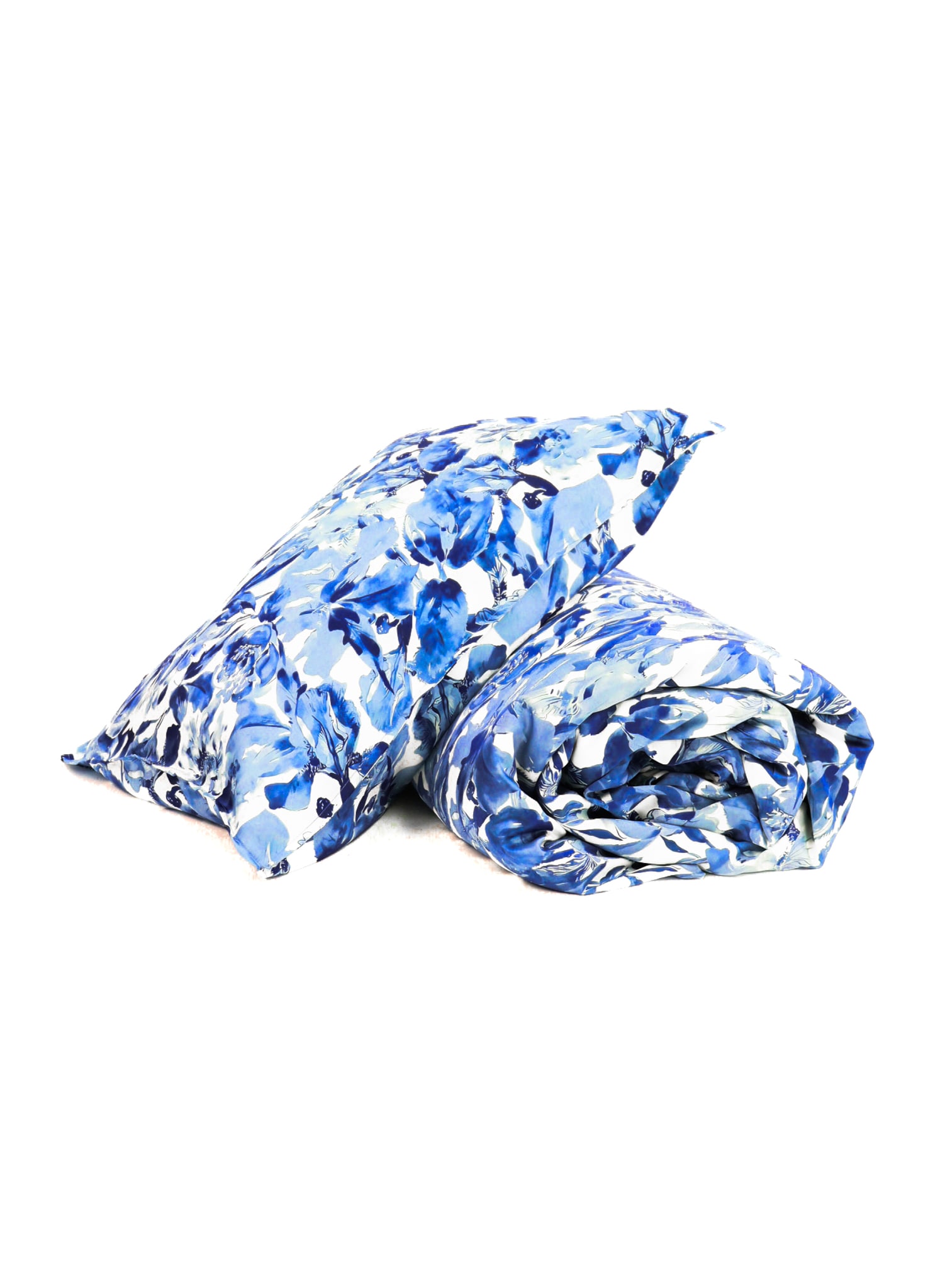 Sidenpåslakanset Satin 150x200 Blå dröm 19mm