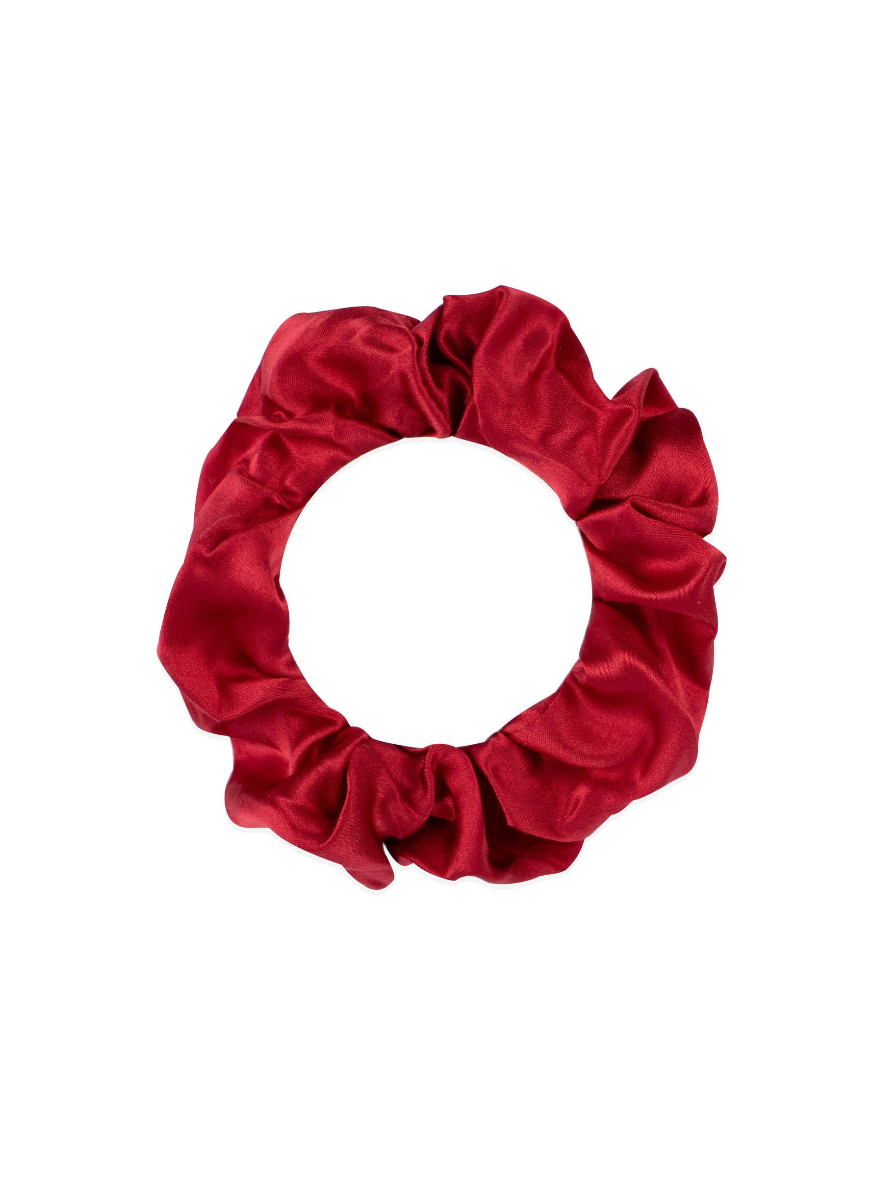 Röd Sidentofs Scrunchie
