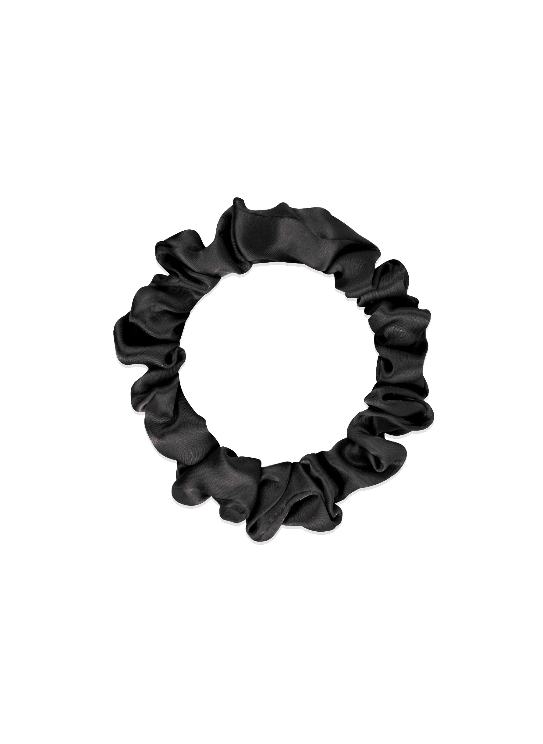 Scrunchie Siden Svart