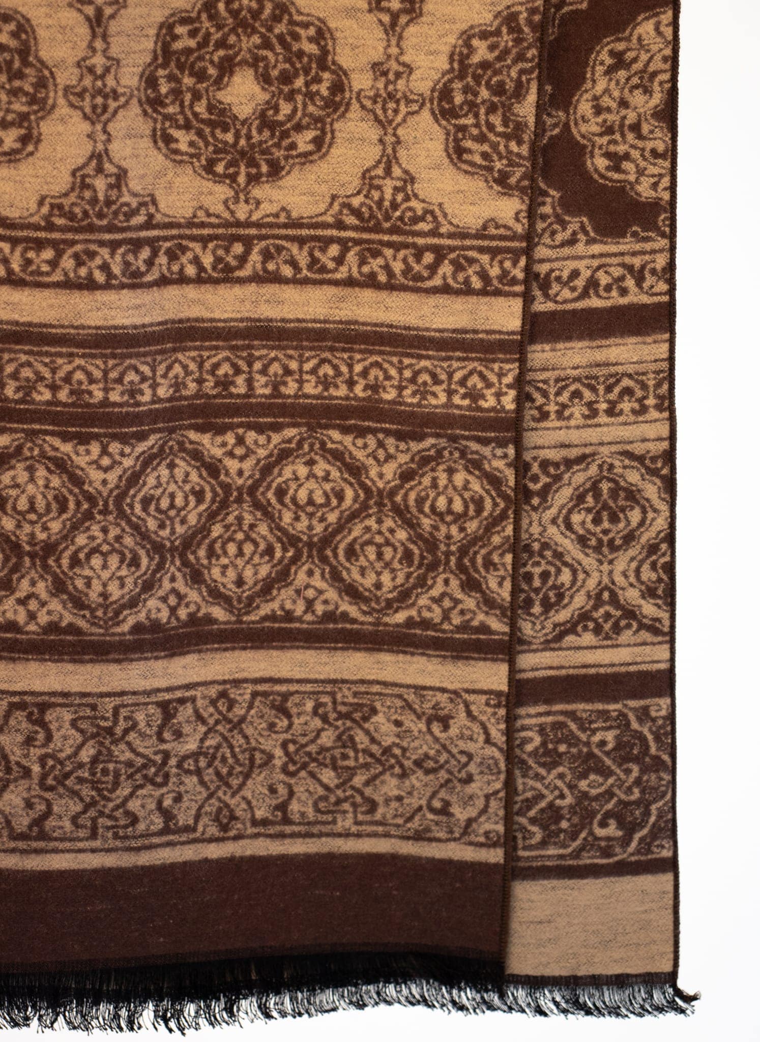 Halsduk Sidenflanell, Mocca-Beige