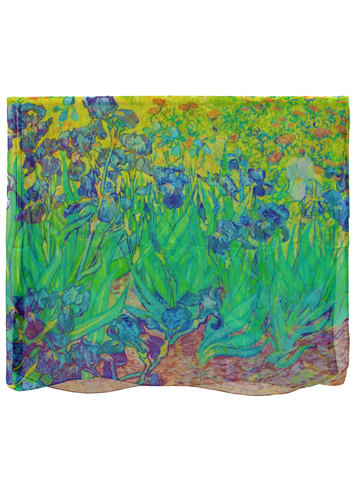 Sidensjal Chiffong 100x170cm Iris