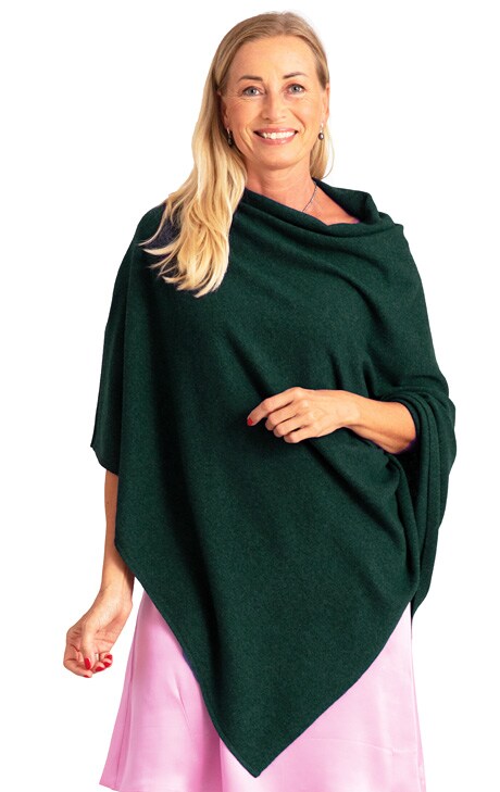 Poncho Ull Kashmir, Grön