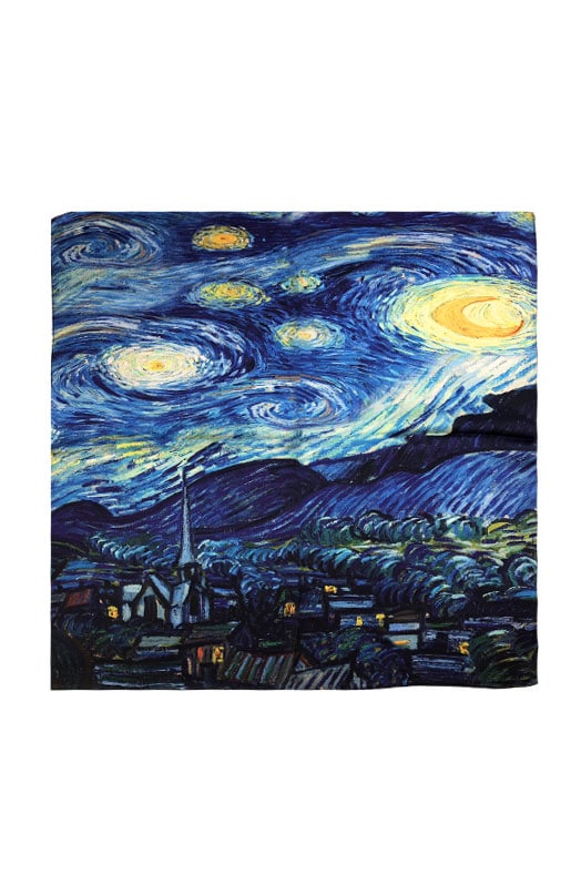 sidensjal van gogh stjärnhimmel