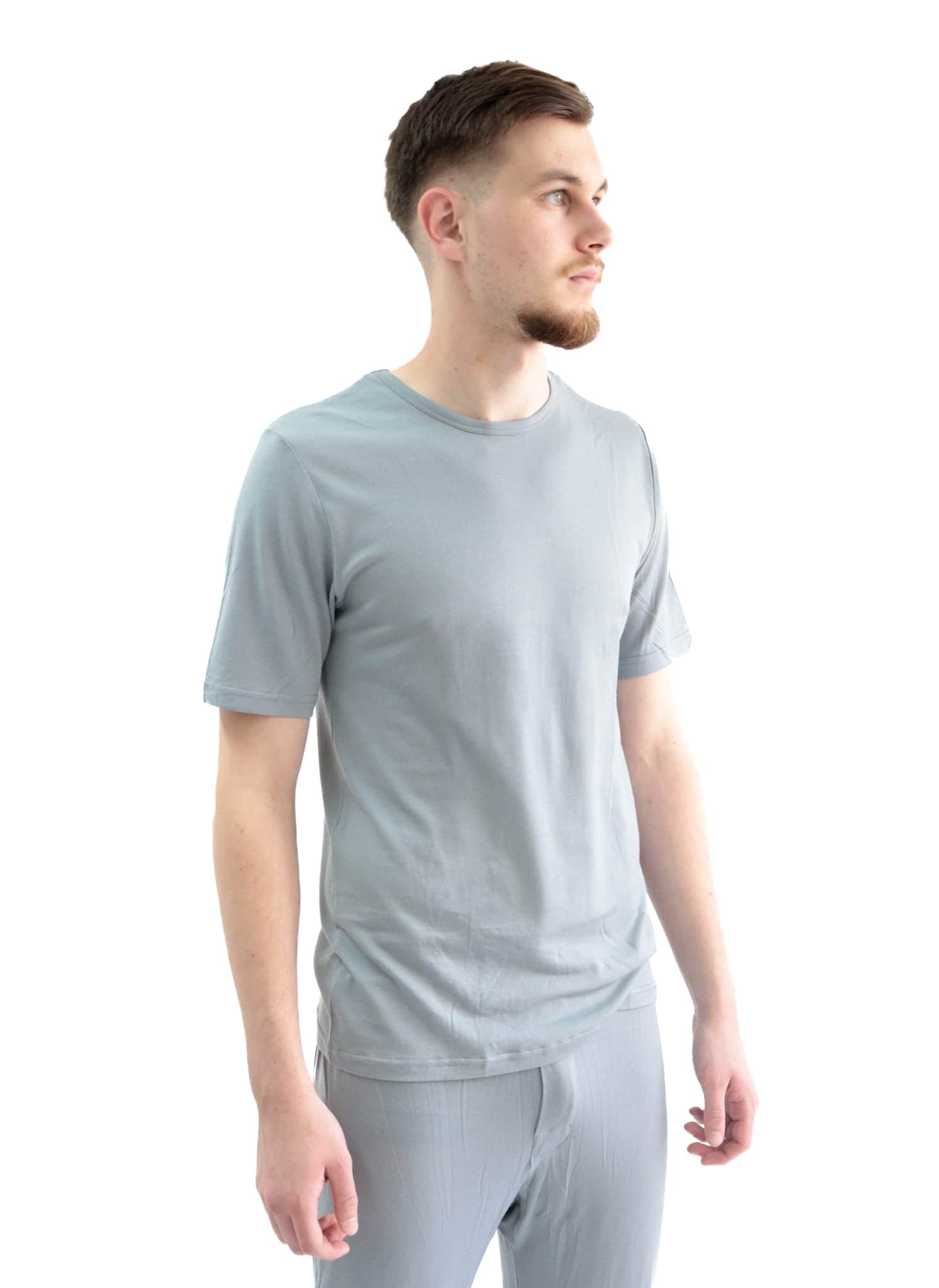 T-shirt Ull/Siden, Grå