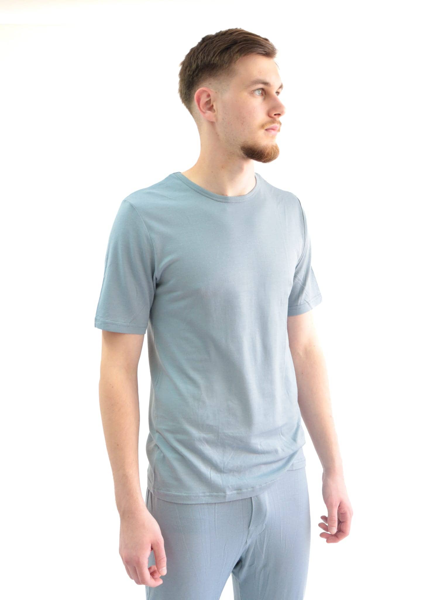 T-shirt Ull/Siden, Grå