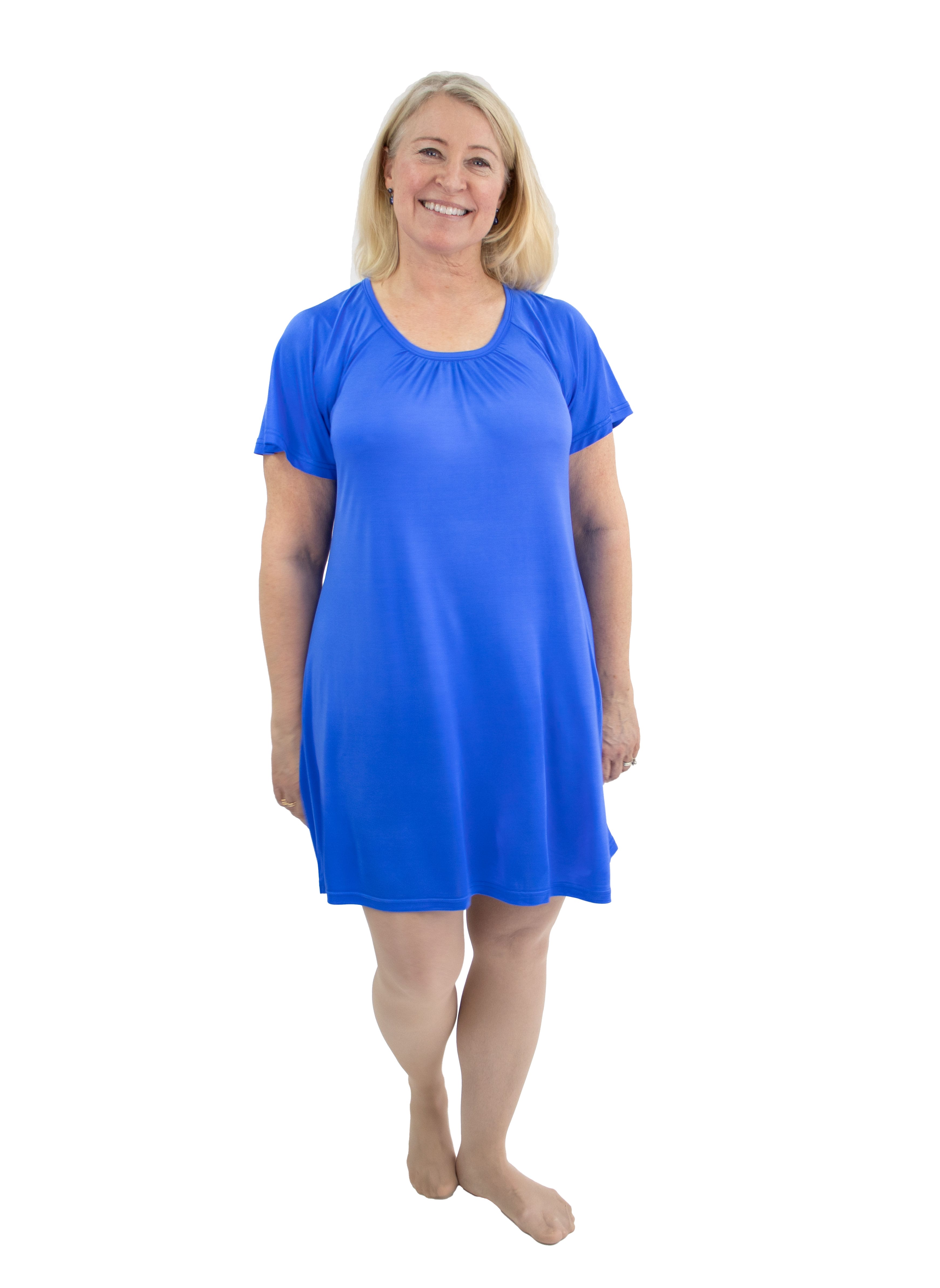 Sidennattlinne veckad kant, Kornblå