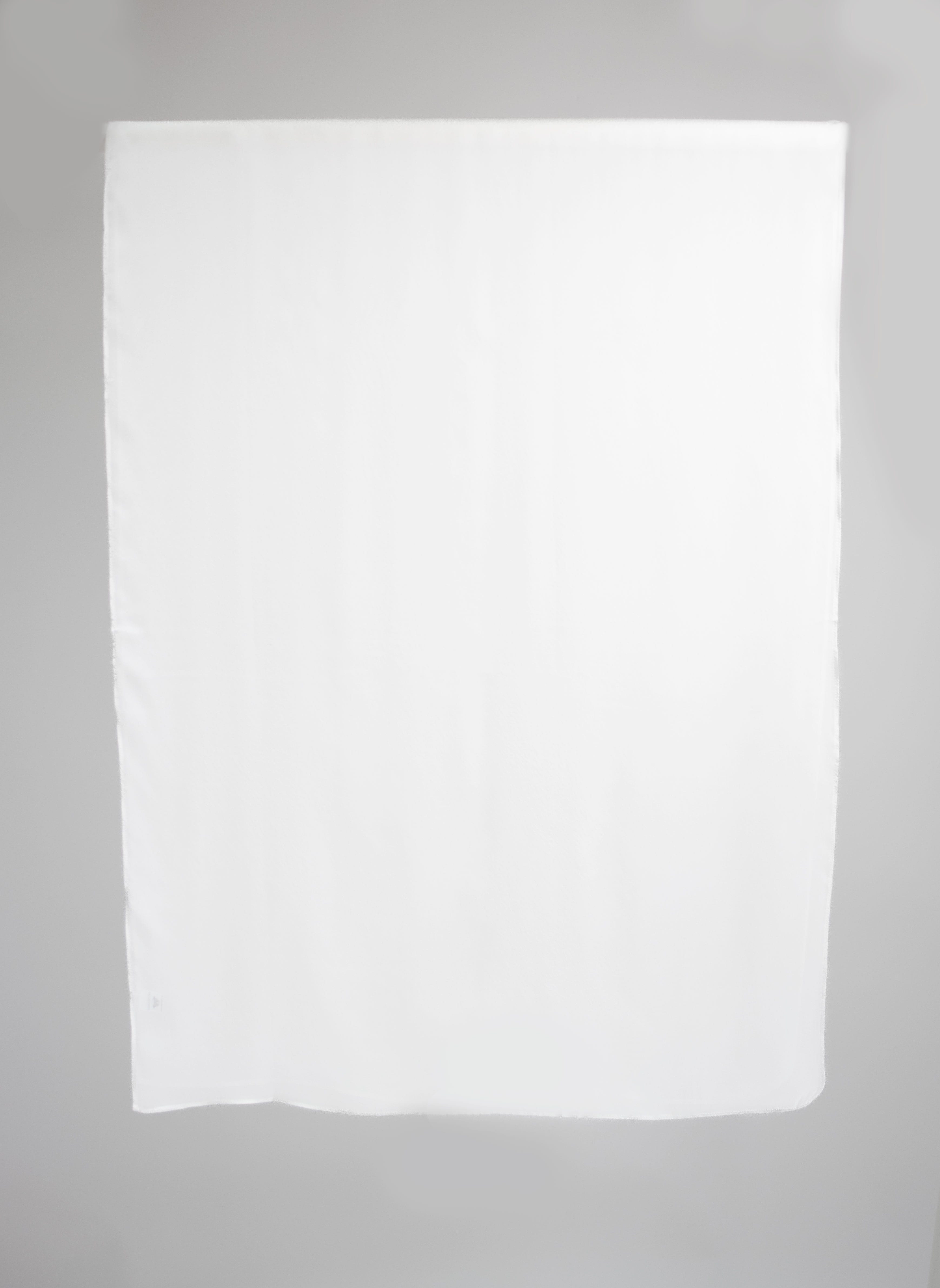 Sidensjal Chiffong  180x65 cm  vit