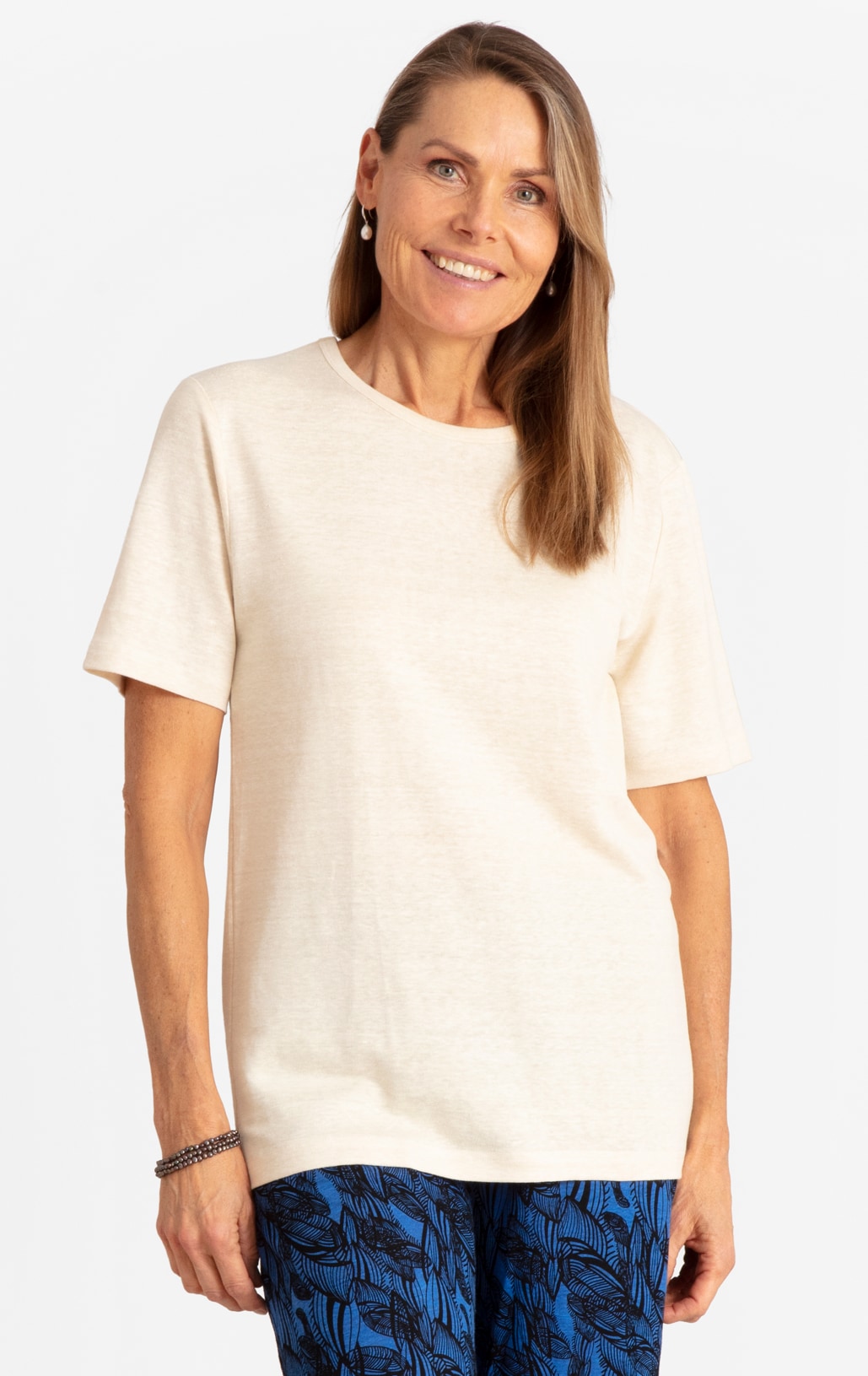 T-shirt Sidenhampa, Naturvit