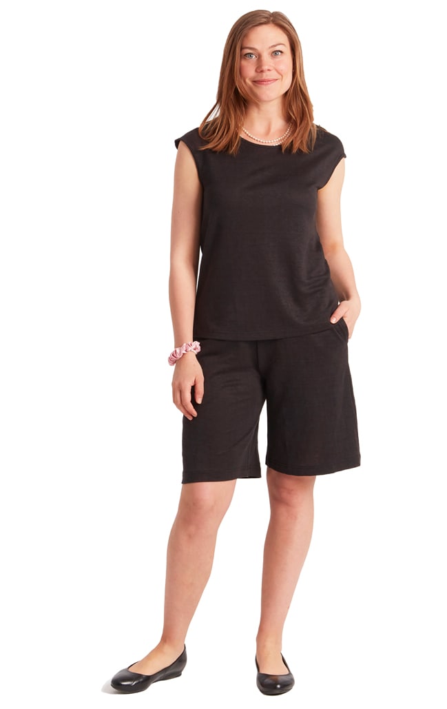 Shorts Sidenhampa Svart