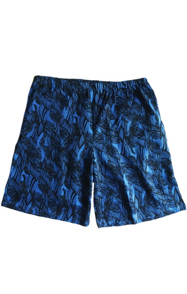 Shorts Sidenhampa Blåmönstrad