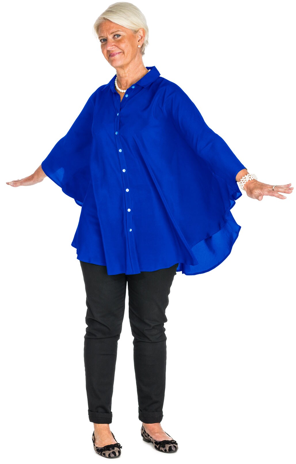 Sidenblus Cape, Blå