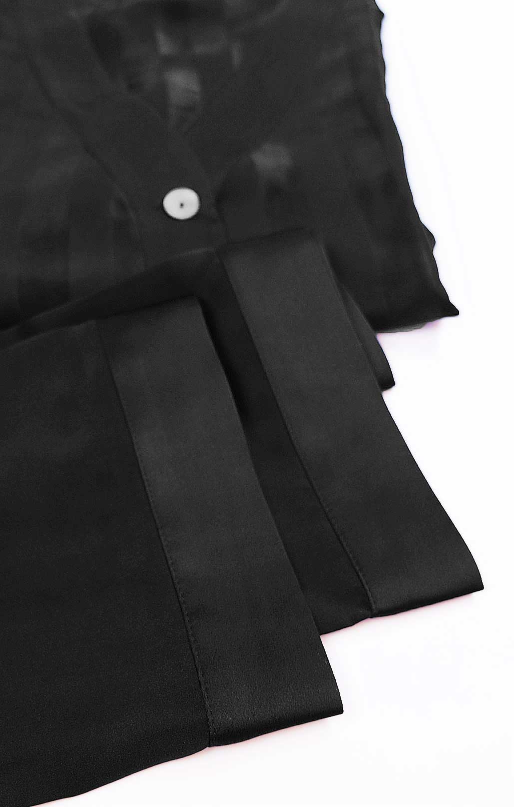 Sidenpyjamas Rand satin, svart