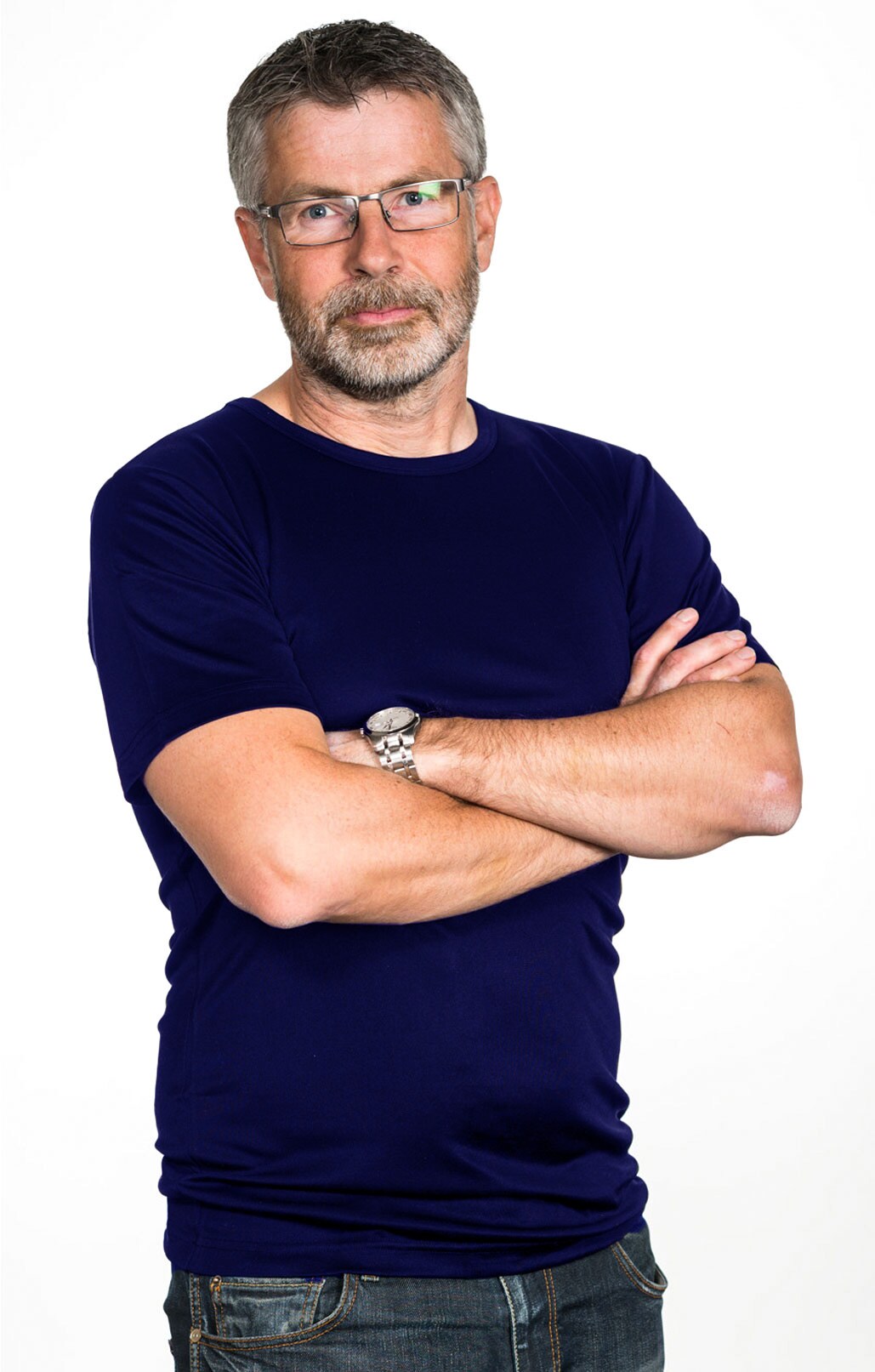 T-shirt siden blå