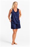 Sidenshorts Satin Marin