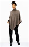 Poncho med Polo Ull/Cashmere Mullvad