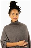 Poncho med Polo Ull/Cashmere Mullvad