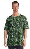 T-shirt Sidenhampa Grönmönstrad