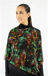 Sidenponcho Mesh Färgglad