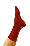 Sidenstrumpa, sidensocka röd