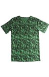 T-shirt Sidenhampa Grönmönstrad