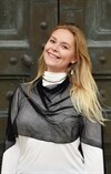 Sidenponcho Mesh Svart