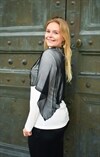 Sidenponcho Mesh Svart